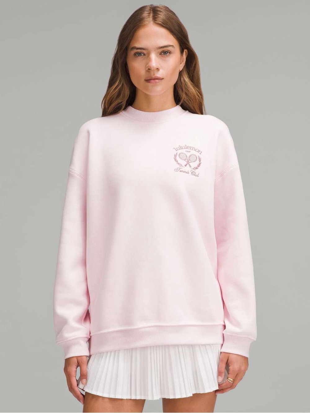 Lululemon Heavyweight Fleece Pullover Tennis Club Strawberry Milkshake Small/Med - Picture 2 of 10
